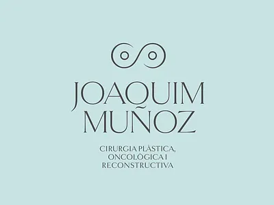 Joaquim Muñoz Plastic Surgeon Logo blue boobs eternal infinity light logo minimal plastic surgeon tiffany tits