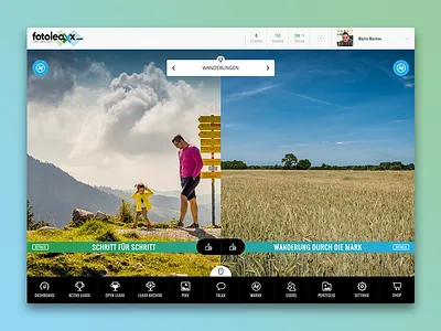 Fotoleaxx Redesign blue contest design green minimal photo redesign responsive ui ux web website