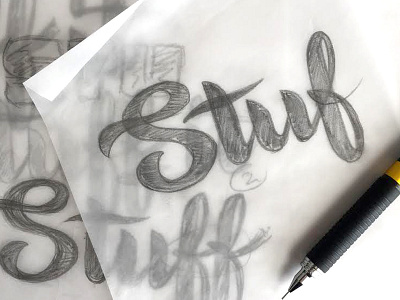 Sketch Stuff hand drawn lettering script script lettering sketchbook stuff typography wip