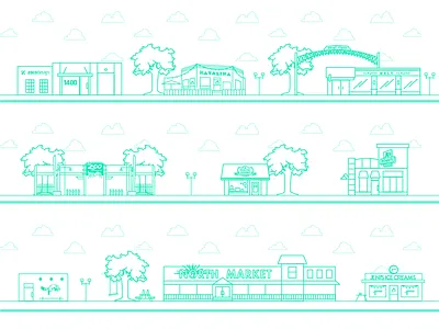 ZoCo's favorite places columbus design food icons illustration line illustration ohio retail vector vector illustration zoco