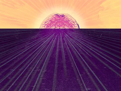 Distant Brains brain consciousness editorial illustration mind science