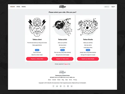 inkbe.com registration form app form inkbe market sign up tattoo web
