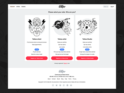 inkbe.com registration form app form inkbe market sign up tattoo web