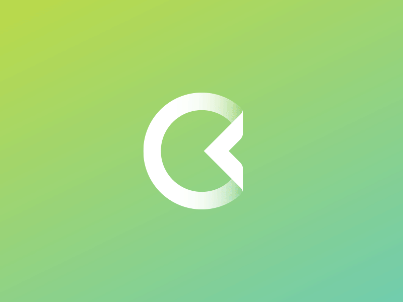 C Animation animation c colorful folded gradient logo