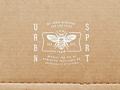urban sprout farm / 03 bee benton park icon illustration packaging st. louis stamp urban farm urban sprout farm vegetable