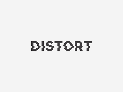 Distort art brand design distort font grey identity logo mark minimal visual white