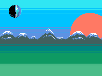 k2o USA Scenery C 16 bit 8 bit background illustration pixel art