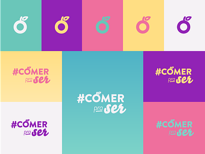 #ComerPraSer (Eat to Be) branding color fruit healthy logo movement