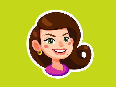 And One More! caricature character girl green illustration portrait sevsve violet