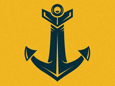 Anchor anchor boat branding design flat illustration logo nautical navy ship vector water