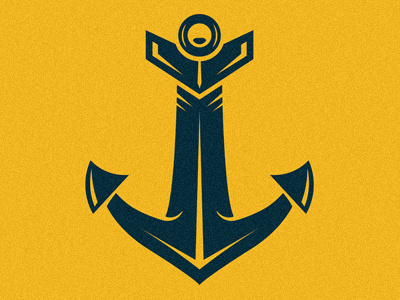 Anchor anchor boat branding design flat illustration logo nautical navy ship vector water