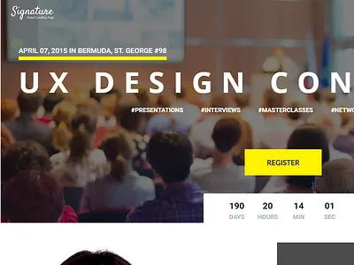 Signature - Responsive WordPress Theme camp clean concert conferance consultations event organization