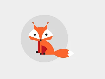 Foxy animal cute flat fox foxes geometric illustration lovely shapes sweetheart zoo