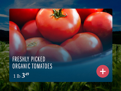 Product Card organic produce ui ux visual design web design