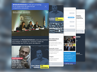 Gillermo Madero - News Homepage Mobile design homepage mobile news political politician politics responsive ui web website