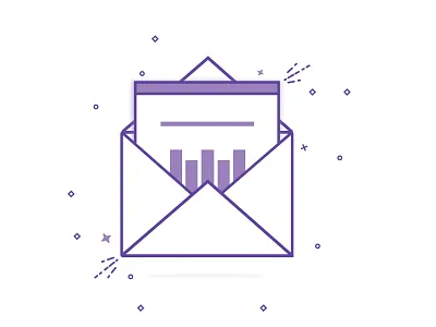 Stats Icon envelop flat icon pink stats vector