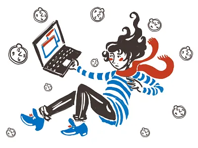 Waste Your Time (Talk slide illustration) slide