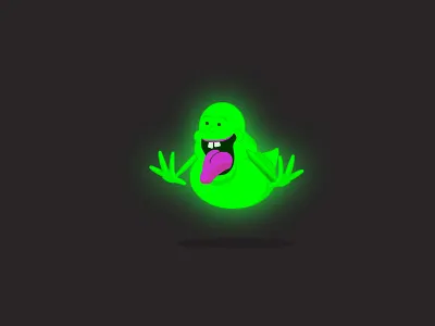 Slimer cartoon ghost ghostbusters illustration movies slimer vector