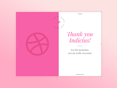 Hello Dribbble! debut dribbble indicius thankyou