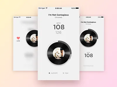 Running Music Player App fm interaction music screen shot ui