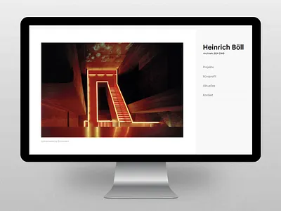 Website relaunch - Heinrich Böll architect architecture bright flat fluid minimal responsive webdesign white