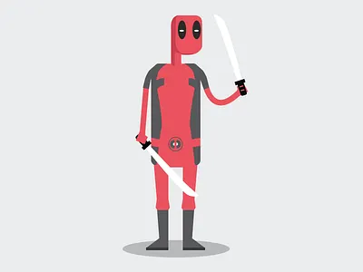 Deadly swordsman character comic deadpool illustration marvel