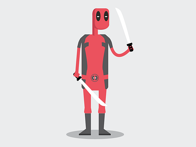 Deadly swordsman character comic deadpool illustration marvel