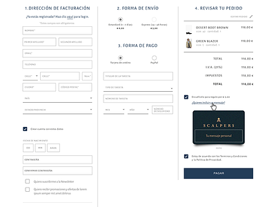 One step checkout UI e commerce fashion