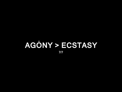 Agony And Ecstasy Logo apparel brand branding design bw clothing flat design logo logo design streetwear typo typo design