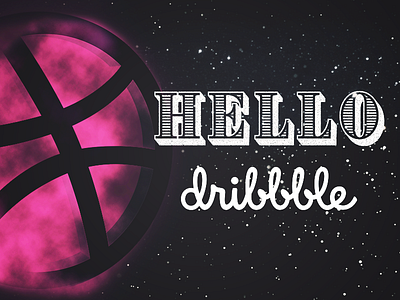 Hello dribbble and thank you Maxime! debut dribbble hello space thanks