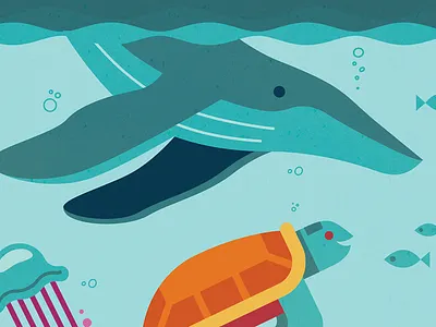 Wild About Oceans - Whale & Friends animals fish illustration kids marine oceans sea turtle underwater vector water whale