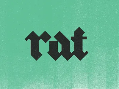 Blackletter VII a blackletter color exploring lettering r rat t texture