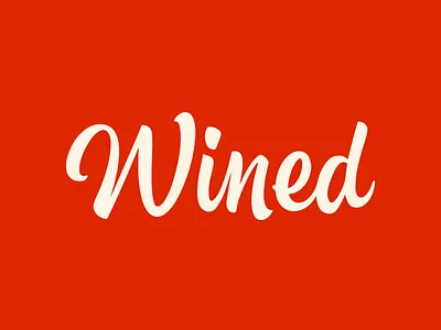 Wined wordmark brand branding identity logo logotype typography wined wordmark