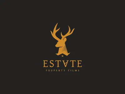 Estvte deer films logo design photography property
