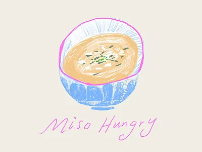 Miso Hungry asian illustration miso pun