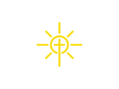 Sonshine Fellowship logo WIP branding christian cross design fellowship icon logo son sun
