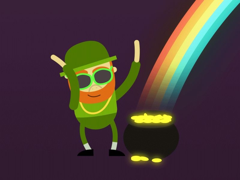 I want the Gold! gold leprechaun march mograph rainbow st. patricks day