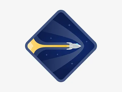 Warp Speed badges illustration space