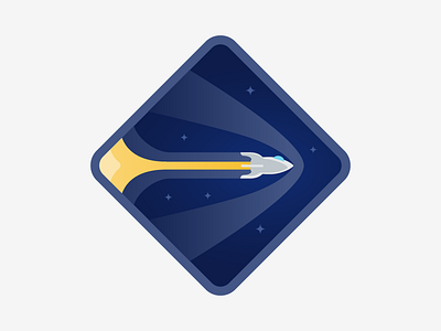 Warp Speed badges illustration space