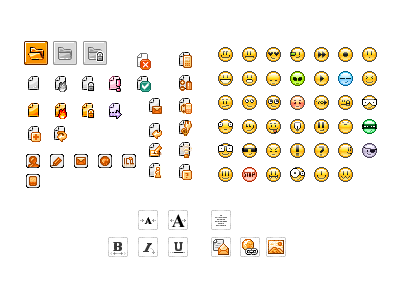 [2006] Forum Pixel Icons 16x16 editor folder forum icon pixel pixelart smiley