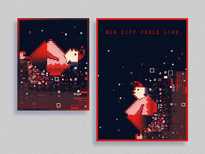 Big City Feels Like / 02 anahoxha character colorful flat design gradient graphicdesign illustration minimal poster print vector