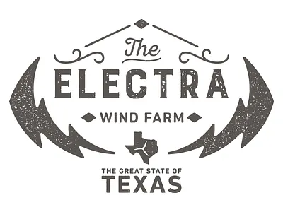 Electra 2 color decal grunge hand drawn illustration letter logo texas texture type vintage
