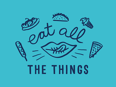 eat all the things! doodles drawing driftwood magazine food foodie hand drawn icons lettering line art pen and ink typography vegan