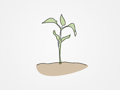 Seedling dirt illustration line art plant seed seedling