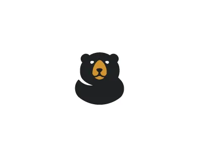 Bear animal bear calm design icon logo minimal simple