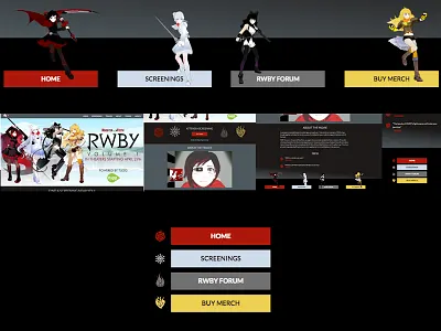 RWBY volume 1design collage footer rooster teeth rwby