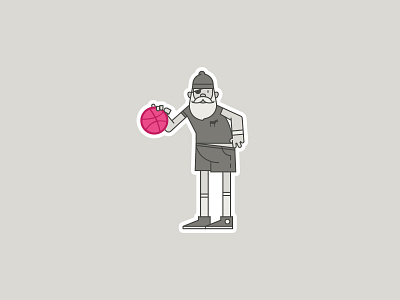 Basketball basketball character design fatforest funny mascot sport sticker stickermule vector