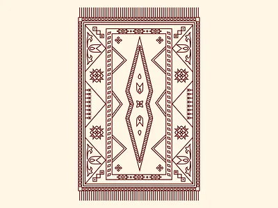 rug screenprint template I carpet illustration lines orient tapestry