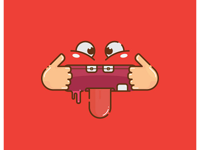 Bleh bleh illustration tongue vector