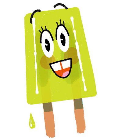 Popsicle character digital illustration